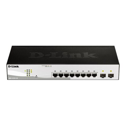 D-Link DGS-1210-10 Géré L2 Gigabit Ethernet (10/100/1000) 1U Noir, Gris