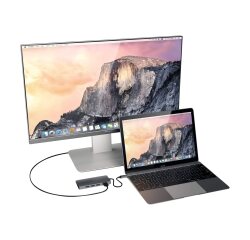 Satechi Multi-Port Adapter V2 Dock st. USB 3.2 Gen 1 (3.1 Gen 1) Type-C Gris