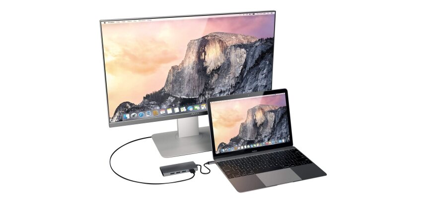 Satechi Multi-Port Adapter V2 Dock st. USB 3.2 Gen 1 (3.1 Gen 1) Type-C Gris