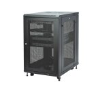 StarTech.com Armoire Rack Serveur 18U à 4 Montants, Armoire Verrouillable 19" pour Ordinateur/AV/Équipement IT, Rack Réseau pour Bureau/Domicile avec Roulettes et Rails de Montage Ajustables