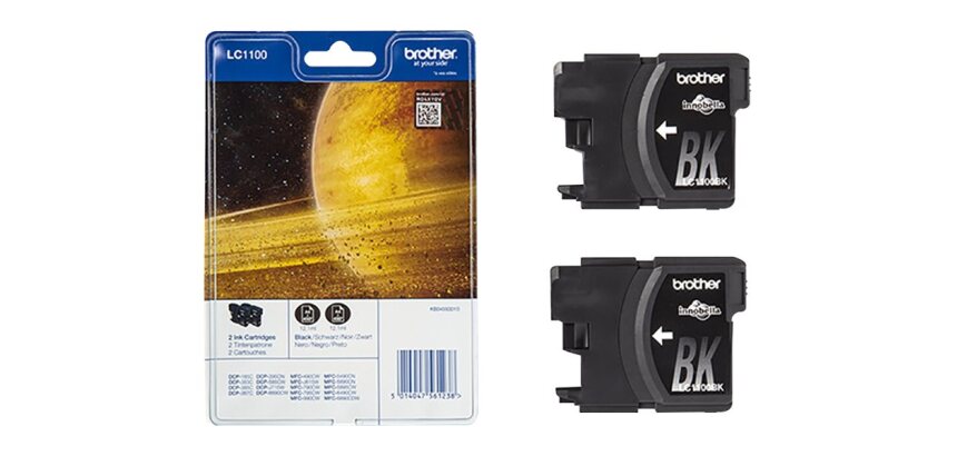 Twin Pack Jet d'encre Noire LC1100BKBP2