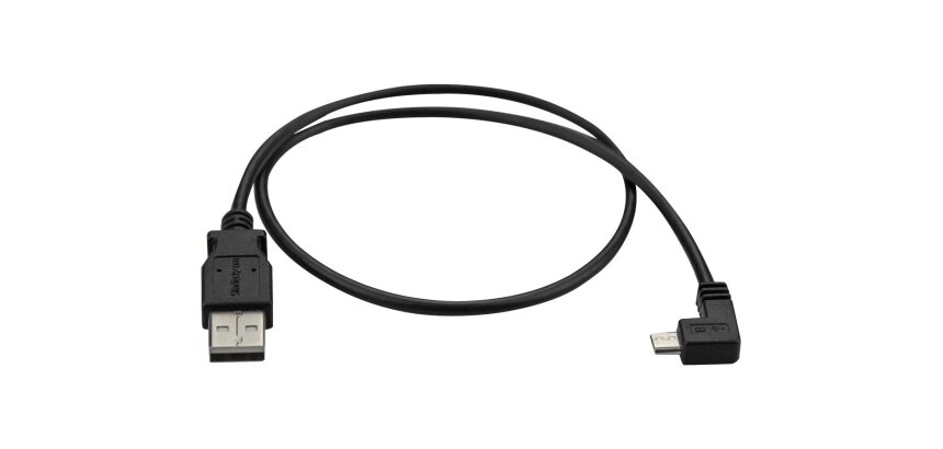 StarTech.com Câble USB vers Micro USB coudé à angle droit de 50 cm - 0,25 mm² - M/M - Noir