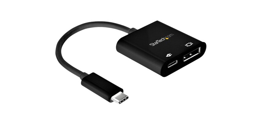 StarTech.com Adaptateur USB-C vers DisplayPort avec Power Delivery - Convertisseur Vidéo 8K 60Hz /4K 120Hz USB Type C vers DP 1.4 avec Chargement 60W PD Pass-Through - HBR3 - Compatible Thunderbolt 3
