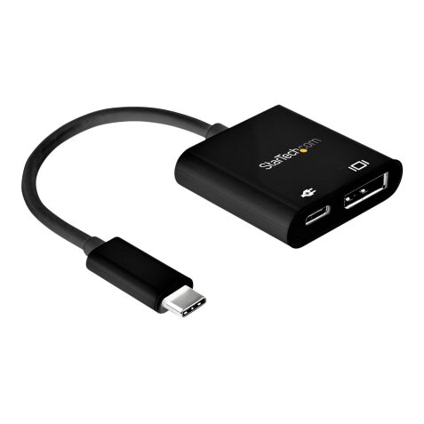 StarTech.com Adaptateur USB-C vers DisplayPort avec Power Delivery - Convertisseur Vidéo 8K 60Hz /4K 120Hz USB Type C vers DP 1.4 avec Chargement 60W PD Pass-Through - HBR3 - Compatible Thunderbolt 3