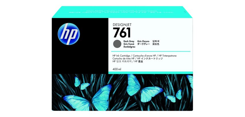 HP 761 cartouche d'encre DesignJet gris foncé, 400 ml