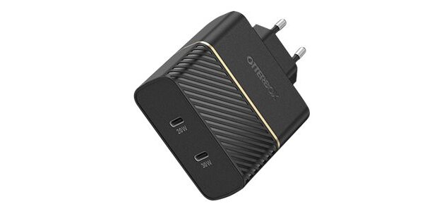 OtterBox EU Wall Charger 50W - 1X USB-C 30W + 1X USB-C 20W USB-PD, noir