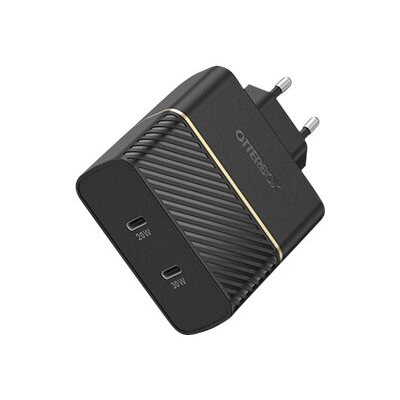 OtterBox EU Wall Charger 50W - 1X USB-C 30W + 1X USB-C 20W USB-PD, noir
