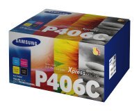 Samsung CLT-P406C Pack de 4 cartouches authentiques de toner cyan/magenta/jaune/noir