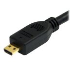 StarTech.com Câble Micro HDMI vers HDMI avec Ethernet 50cm - Vidéo 4K 30Hz - Câble Adaptateur/Convertisseur Micro HDMI Haute Vitesse Type-D vers HDMI 1.4 - Écrans/TV/Affichages UHD HDMI - M/M
