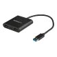 StarTech.com Adaptateur USB 3.0 vers Dual HDMI - 2x1080p / 1x4K 30Hz - Carte Graphique/Vidéo Externe - Adaptateur d'Affichage Double Écran USB Type-A vers HDMI - Uniquement Windows - Noir