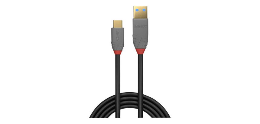 Lindy Câble USB 3.2 Type A vers C de 0.5m, 10Gbit/s, gamme Anthra