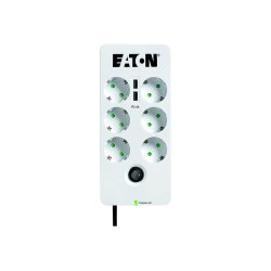 Eaton PB6TUD protection surtension Noir, Blanc 6 sortie(s) CA 220 - 250 V 1,5 m
