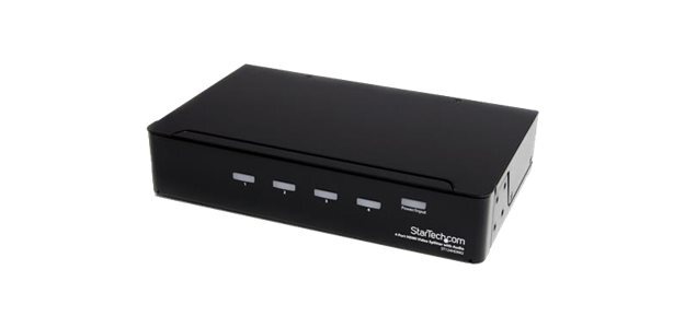 StarTech.com Répartiteur vidéo et amplificateur de signal HDMI haute vitesse à 4 ports avec audio