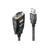 Lindy 42686 câble Série Noir 1,1 m USB Type-A DB-9