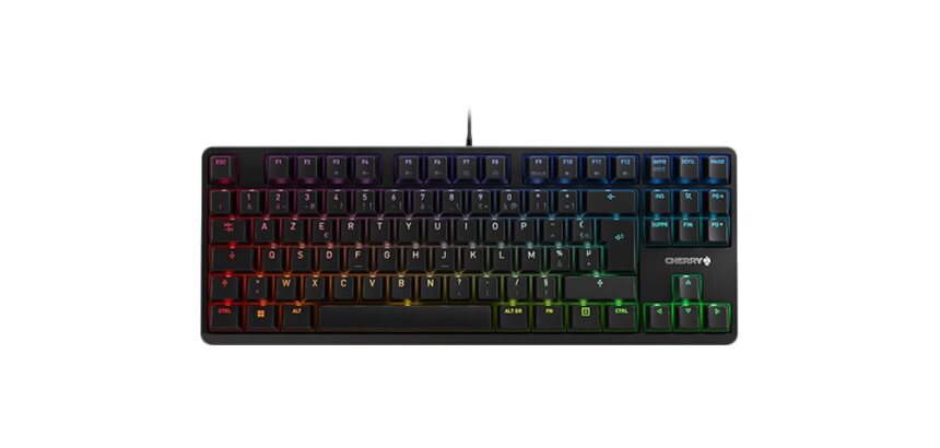 CHERRY G80-3000N RGB TKL clavier Universel USB AZERTY Français Noir