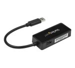 StarTech.com Adaptateur réseau USB 3.0 vers Gigabit Ethernet avec port USB - Noir
