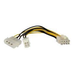 StarTech.com Adaptateur d’alimentation EPS 15 cm 4 broches vers 8 broches avec LP4 - F/M