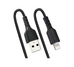 Câble USB-A vers Lightning spiralé - 0,5 m - noir