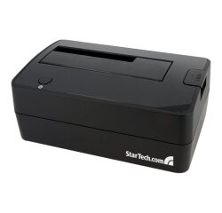 StarTech.com Station d'Accueil pour Disque Dur USB 3.0 à SATA à Baie Unique, Dock pour HDD USB 3.0 (5 Gbps), Docking Station pour HDD/SSD Externe 2,5/3,5" SATA I/II/III - Chargement par le Haut