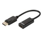 DLH Adaptateur Displayport (M) vers HDMI (F) - Longueur 23cm - HDMI 2.0 (4K / 3840x2160 / 60Hz) - Noir