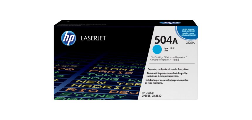 HP 504A toner LaserJet cyan authentique