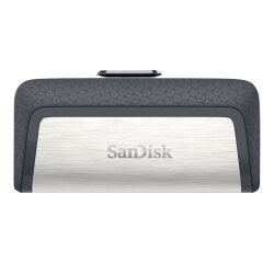SanDisk 173338 lecteur USB flash 64 Go USB Type-A / USB Type-C Noir, Argent