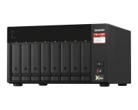QNAP TS-673A NAS Tower Ryzen Embedded V1500B 8 Go DDR4 0 To QNAP Turbo System Noir