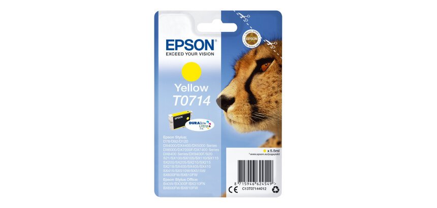 Epson Singlepack Yellow T0714 DURABrite Ultra Ink