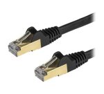 StarTech.com Cordon de raccordement CAT6a - 7,5 m - Sans crochet - Câble patch RJ45 - Noir