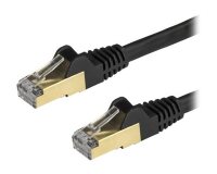StarTech.com Cordon de raccordement CAT6a - 7,5 m - Sans crochet - Câble patch RJ45 - Noir