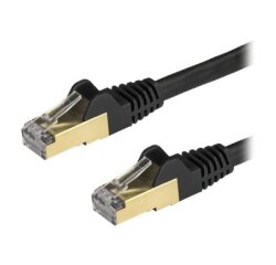 StarTech.com Cordon de raccordement CAT6a - 7,5 m - Sans crochet - Câble patch RJ45 - Noir