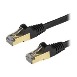 StarTech.com Cordon de raccordement CAT6a - 7,5 m - Sans crochet - Câble patch RJ45 - Noir