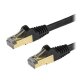 StarTech.com Cordon de raccordement CAT6a - 7,5 m - Sans crochet - Câble patch RJ45 - Noir