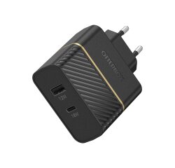 OtterBox EU Wall Charger 30W - USB-C 18W + USB-A 12W USB-PD, noir