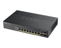 Zyxel GS1920-8HPV2 Géré Gigabit Ethernet (10/100/1000) Connexion Ethernet, supportant l'alimentation via ce port (PoE) Noir