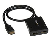StarTech.com Splitter vidéo HDMI 4K à 2 ports - Répartiteur HDMI 1 x 2 alimenté par USB ou adaptateur d'alimentation