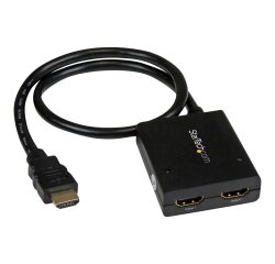StarTech.com Splitter vidéo HDMI 4K à 2 ports - Répartiteur HDMI 1 x 2 alimenté par USB ou adaptateur d'alimentation