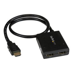 StarTech.com Splitter vidéo HDMI 4K à 2 ports - Répartiteur HDMI 1 x 2 alimenté par USB ou adaptateur d'alimentation