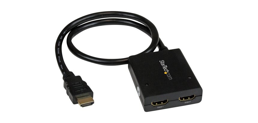 StarTech.com Splitter vidéo HDMI 4K à 2 ports - Répartiteur HDMI 1 x 2 alimenté par USB ou adaptateur d'alimentation