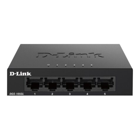 D-Link DGS-105GL/E commutateur réseau Non-géré Gigabit Ethernet (10/100/1000) Noir