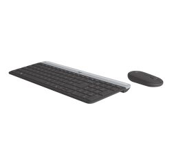 Logitech Slim MK470 clavier Souris incluse Universel RF sans fil QWERTY US International Graphite