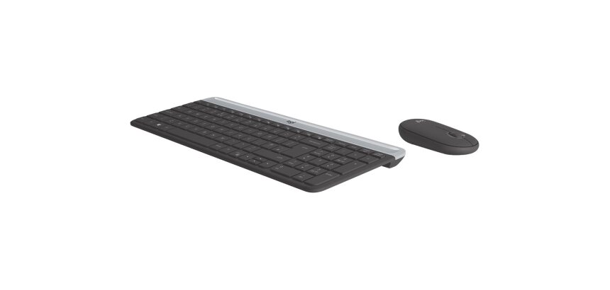 Logitech Slim MK470 clavier Souris incluse Universel RF sans fil QWERTY US International Graphite