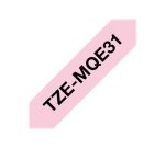 Brother TZEMQE31 ruban d'étiquette Noir sur rose TZe