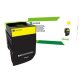 Lexmark 702XYE - à rendement extrêmement élevé - jaune - original - cartouche de toner - Entreprise Lexmark