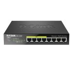 D-Link DGS-1008P/E commutateur réseau Non-géré L2 Gigabit Ethernet (10/100/1000) Connexion Ethernet, supportant l'alimentation via ce port (PoE) Bureau Noir