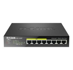D-Link DGS-1008P/E commutateur réseau Non-géré L2 Gigabit Ethernet (10/100/1000) Connexion Ethernet, supportant l'alimentation via ce port (PoE) Bureau Noir