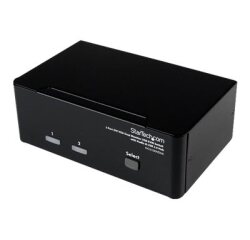 StarTech.com Switch KVM USB 2 ports DVI VGA avec audio - Commutateur concentrateur USB 2.0