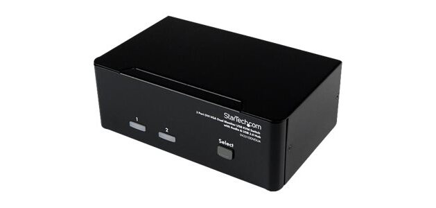 StarTech.com Switch KVM USB 2 ports DVI VGA avec audio - Commutateur concentrateur USB 2.0