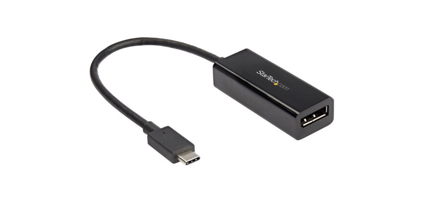 StarTech.com Adaptateur USB-C vers DisplayPort - Convertisseur Vidéo 8K/5K/4K USB Type-C vers DP 1.4 Alt Mode - HBR3/DSC/HDR - Adaptateur pour Écran Displayport 8k 30 Hz - Compatible TB3