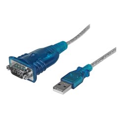 StarTech.com Câble Adaptateur USB vers RS232 DB9 Série à 1 Port de 43cm, Câble Adaptateur USB à Série - M/M